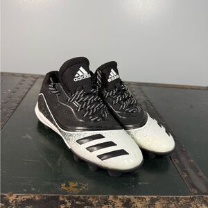 Adidas Icon V MD K Black White Baseball Cleats G28293 Youth Size US 3.5